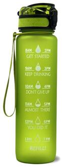 Motivatie Water Fles Met Tijd Marker Lekvrij Fles Voor Fitness Sport Motivatie Water Fles Met Tijd Marker groen