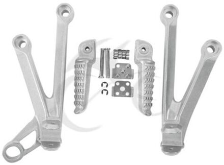 Motor Achter Voetsteunen Voetensteun Beugels Voor Kawasaki ZX10R Zx 10R 2004-2005 zilver