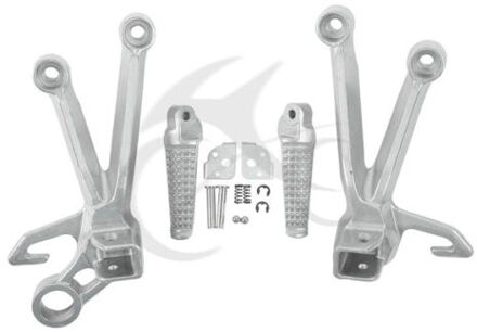 Motor Achter Voetsteunen Voetsteun Footrest Bracket Set Voor Suzuki Gsxr 1000 2003 2004 K3 chroom