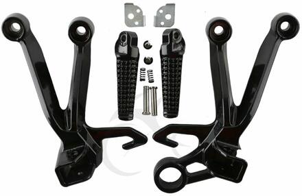 Motor Achter Voetsteunen Voetsteun Footrest Bracket Set Voor Suzuki Gsxr 1000 2003 2004 K3 zwart