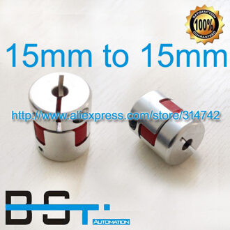 Motor Koppeling 15mm x 15mm 15mm naar 15mm boring Jaw Koppeling