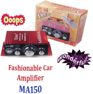 Motor MA150 versterker 12 v auto amp Mini eindversterker CD DVD MP3 USB 2 kanaals output auto voertuig versterker 20WX2 Met Kabels