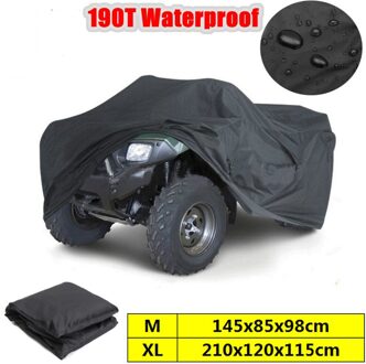 Motorbike Cover Mofaner Zwart Universele M/Xl 190T Waterdicht Quad Atv Cover Voertuig Scooter