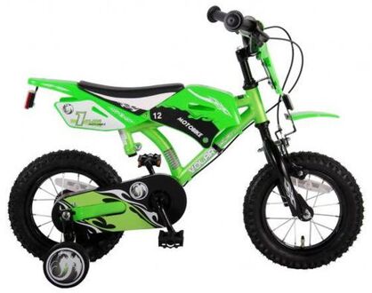 Motorbike Kinderfiets - Jongens - 12 inch - Groen - Twee handremmen