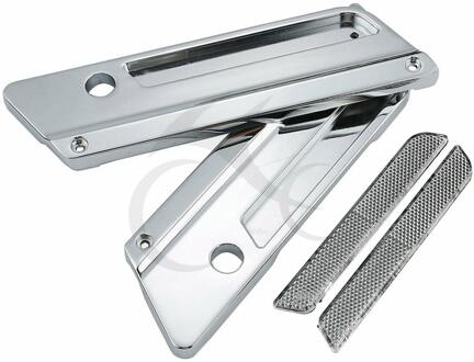 Motorcycle Abs Hard Zadeltas Klink Covers Reflector Voor Harley Touring Straat Electra Glide Flt Flht Flhtcu Flhrc 1994 doorzichtig