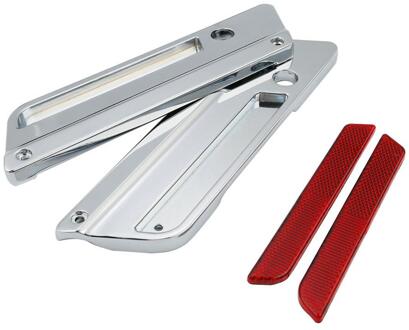 Motorcycle Abs Hard Zadeltas Klink Covers Reflector Voor Harley Touring Straat Electra Glide Flt Flht Flhtcu Flhrc 1994 rood