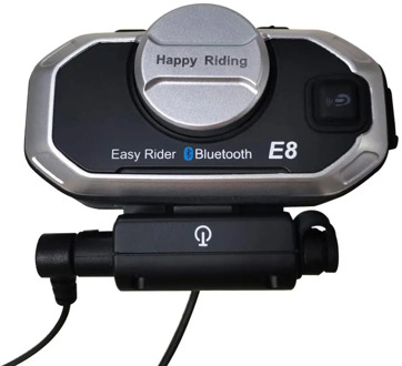 Motorcycle Bluetooth E8 5.0 Helmet intercom telephone call Kit Stereo Anti-interference Interphone MP3 Player Audio Amplifier
