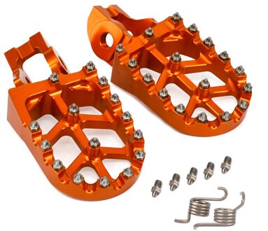 Motorcycle Cnc Footpeg Versnellingspook Voor Ktm Sx Sxf Xc Xcw Exc Voor Husqvarna Te Tc Fc Fe 85 125 150 250 350 450 500 Crossmotor oranje footpegs