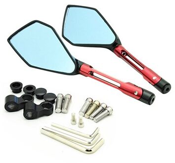 Motorcycle Cnc Verstelbare Grote Achteruitkijkspiegel Vouwen Side Spiegels Voor Honda Pcx 150 125 Forsa Kawasaki Suzuki Yamaha Ducati rood