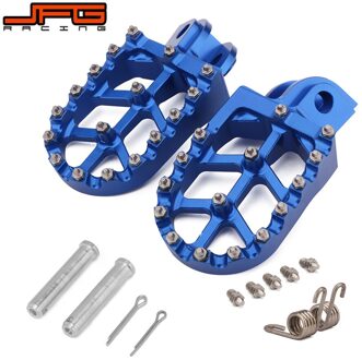 Motorcycle Cnc Voetsteunen Pedalen Voetsteunen Voetsteunen Met Pin Lente Voor Ktm Sx Sxs Exc EXC-G Mxc Xc Xcw xcf Xcfw Smr 125 350 530 Blauw