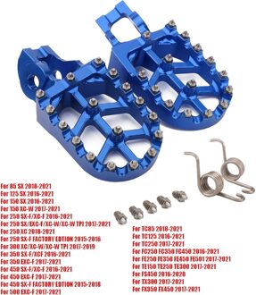 Motorcycle Cnc Voetsteunen Pedalen Voetsteunen Voor Ktm Sx Sxf Exc Excf Xc Xcf Xcw Xcfw 65 85 125 150 200 250 300 350-1290 Adv 2016 blauw