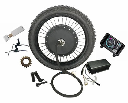 Motorcycle Conversion Kit 8000W 72V Rear Brushless Motor Wheel18"19"Electric Bicycle with72V 150A Sabvoton Controller and Brake