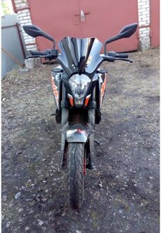 Motorcycle Double Bubble Zwart Wind Windscherm Voor 125 200 390 Duke Wind Screen