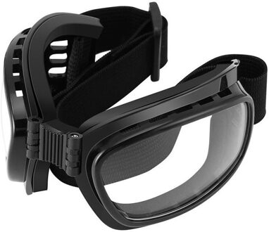 Motorcycle Goggles Gepolariseerde Dag Nacht Fietsen Zonnebril Tempels Band Verwisselbare Helm Bril transparant lens
