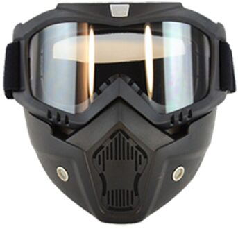Motorcycle Goggles Off-Road Helm Bril Winddicht Glazen Goggles Masker Goggles Ski Veilig Spiegel Helmetty Beschermende Ski Maskers transparant lens
