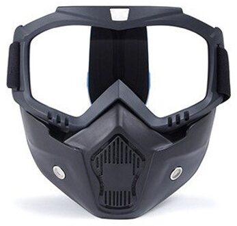 Motorcycle Goggles Off-Road Helm Bril Winddicht Glazen Goggles Masker Goggles Ski Veilig Spiegel Helmetty Beschermende Ski Maskers zilver lens
