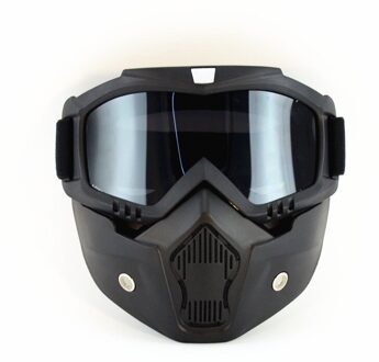 Motorcycle Goggles Off-Road Helm Bril Winddicht Glazen Goggles Masker Goggles Ski Veilig Spiegel Helmetty Beschermende Ski Maskers zwart lens