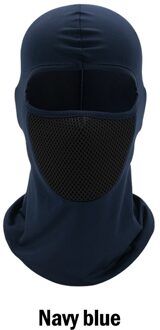 Motorcycle Masker Motorfiets Zon Bescherming En Stofdicht Hoofddeksels Hoed Rijden Kap Winddicht Outdoor Riding Hood Masker Stofmasker YS-E-04 marine blauw