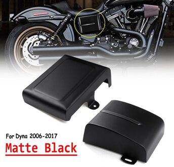 Motorcycle Matzwarte Links & Rechts Batterij Cover Side Cover Voor Dyna-Vet Straat Bob 2006