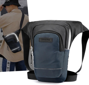 Motorcycle Rider Reflective Drop Leg Bag for Men Travel Messenger Cross Body Hip Thigh Bags Male Nylon Belt Waist Fanny Pack New