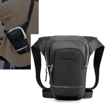 Motorcycle Rider Reflective Drop Leg Bag for Men Travel Messenger Cross Body Hip Thigh Bags Male Nylon Belt Waist Fanny Pack New