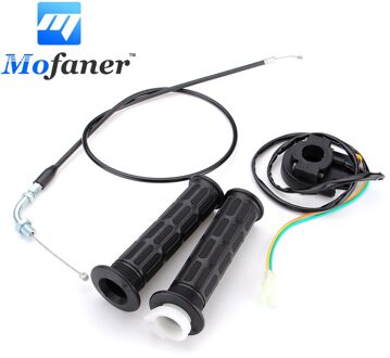 Motorcycle Stuur Hand Grips Gaskabel Kill Switch Set Voor 49cc-80cc Motor Onderdelen Gemotoriseerde Fiets Push Bike