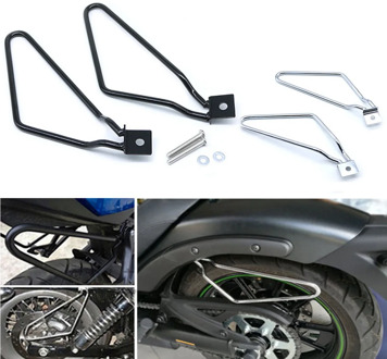 Motorcycle Universal Retro Side Bag Protection Bracket Side Box Hanging Bag Hanging Box Leather Belt Buckle