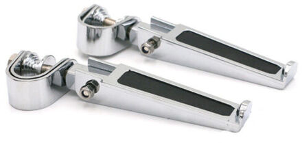 Motorfiets 1-1 1/4 "Crash Snelweg Bar Engine Guard Voetsteunen Mount Klem Vouwen Pedaal Beschermende Bar Voor harley Honda Suzuki Zilver