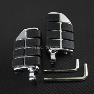 Motorfiets 1.25 "Verstelbare Snelweg Crash Bar Clamp Motor Guard Voetsteunen Mounts Chrome Kits Voor Harley Sportster Touring Dyna 2xFootpeg