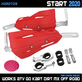 Motorfiets 22Mm 28Mm Hand Guard Handguard Protector Voor Ktm Kayo Sx Sxf Klx Kx Kxf Yz Yzf Cr crf Rmz Dirt Bike Enduro Supermoto rood