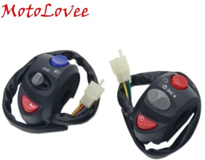 Motorfiets 22Mm Stuur Schakelaar Hoorn Richtingaanwijzer Koplamp Mistlamp Elektrische Start Handvat Links Rechts Controll Schakelaars