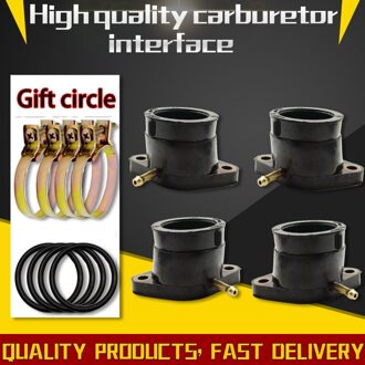 Motorfiets 4Pcs Carburateur Interface Adapter Voor Yamaha XJR400 1993-1999 94 95 96 97 98 XJR 400 Carburador intake Carb Connector
