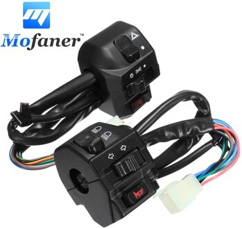 Motorfiets 7/8 "Stuur Hoorn Richtingaanwijzer Koplamp Elektrische Start Schakelaar 12 V