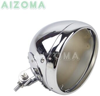 Motorfiets 7 "Koplamp Led Vuurtoren Shell Voor Harley 883 Ijzer Dyna Bobber Universal Custom 7 Inch Koplamp Behuizing Emmer chroom