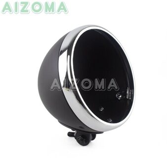 Motorfiets 7 "Koplamp Led Vuurtoren Shell Voor Harley 883 Ijzer Dyna Bobber Universal Custom 7 Inch Koplamp Behuizing Emmer matte zwart chroom
