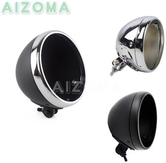 Motorfiets 7 "Koplamp Led Vuurtoren Shell Voor Harley 883 Ijzer Dyna Bobber Universal Custom 7 Inch Koplamp Behuizing Emmer zwart