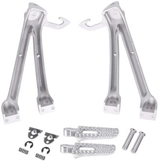 Motorfiets Achter Passenger Footrest Voetsteunen Voor Suzuki Gsxr GSX-R 600 750 2006-2007 K6 K7 zilver