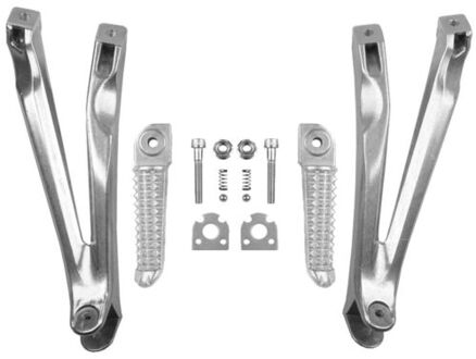 Motorfiets Achter Voetsteun Voetsteunen Bracket Set Voor Yamaha YZF R1 YZFR1 2004 2005 06 07 chroom