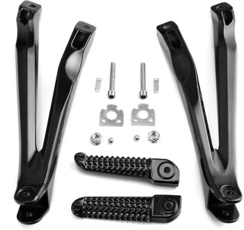 Motorfiets Achter Voetsteun Voetsteunen Bracket Set Voor Yamaha YZF R1 YZFR1 2004 2005 06 07 glans zwart