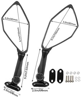 Motorfiets Achteruitkijkspiegel Voor Kawasaki Ninja 300 250 Zx 6R 636 300R EX300 Abs 11-18 Voor Ninja 400 18-21 Spiegels Accessoires