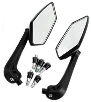 Motorfiets Achteruitkijkspiegels Universele Stuur Side Achteruitkijkspiegel 8mm 10mm Zwart voor Honda Suzuki Yamaha Kawasaki Scooter
