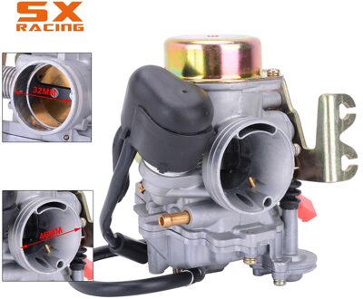 Motorfiets Aluminium 32 MM Motor Carburateur Carburador CVK32 Voor Keihin Scooters ATV Met GY6 150CC 200CC 250CC