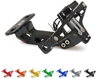 Motorfiets Aluminium Nummerplaat Bracket Houder Voor Yamaha Yzf R6 Tmax 500 Bws 125 Voor Honda Cbr 250r Cbf 1000 vfr 1200f Dct Blauw