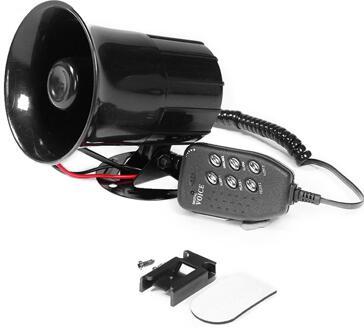Motorfiets Auto Loud Air Horn 6-Tones Sirene Geluid Luidspreker Megafoon Alarm Van Vrachtwagen Boot 100W 12V Zes-Tone Modificatie Deel