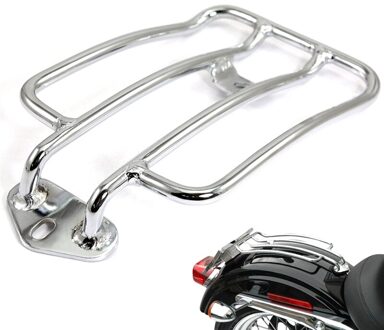 Motorfiets Bagage Rack Rugleuning Achterspatbord Voor-Davidson Sportster Xl 883 Xl1200 X48 zilver
