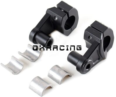 Motorfiets Bar Klemmen Verhoogd Stuur Handle Bar Risers Voor 22Mm 7/8 "-28Mm 1 1/8" Voor honda Kawasaki Ducati Yamaha Exc zwart