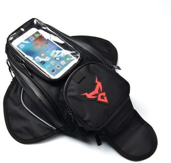 Motorfiets Brandstoftank Zak Waterdichte Oxford Doek Rijden Houder Schoudertas Rugzak Bagage Telefoon Case Voor Iphone Xiaomi rood mark