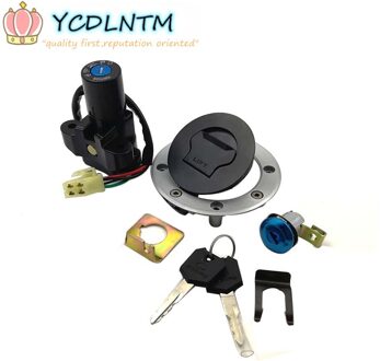 Motorfiets Contactslot Brandstof Gas Tank Cap Cover Seat Lock 2Key Set Voor Suzuki GS500 2001 Gs 500 2001