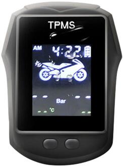 Motorfiets Digitale Bandenspanningscontrolesysteem Usb Externe Tpms Tire Air Lek Alarm Met Lcd-scherm 2 Externe Sensoren