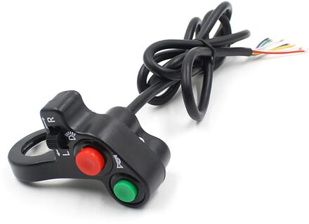Motorfiets Elektrische Fiets/Scooter Licht Richtingaanwijzer & Claxon Op/Off Knop W/Rood Groen Knoppen fit Voor 22Mm Dia Stuur